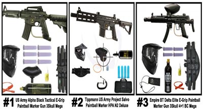 3Skull US Army Project Salvo Paintball Marker Gun Elite Sniper Set